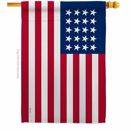 GUARDERIA 28 x 40 in. United State 1818-1819 American Old Glory House Flag with Double-Sided Banner Garden GU4075017